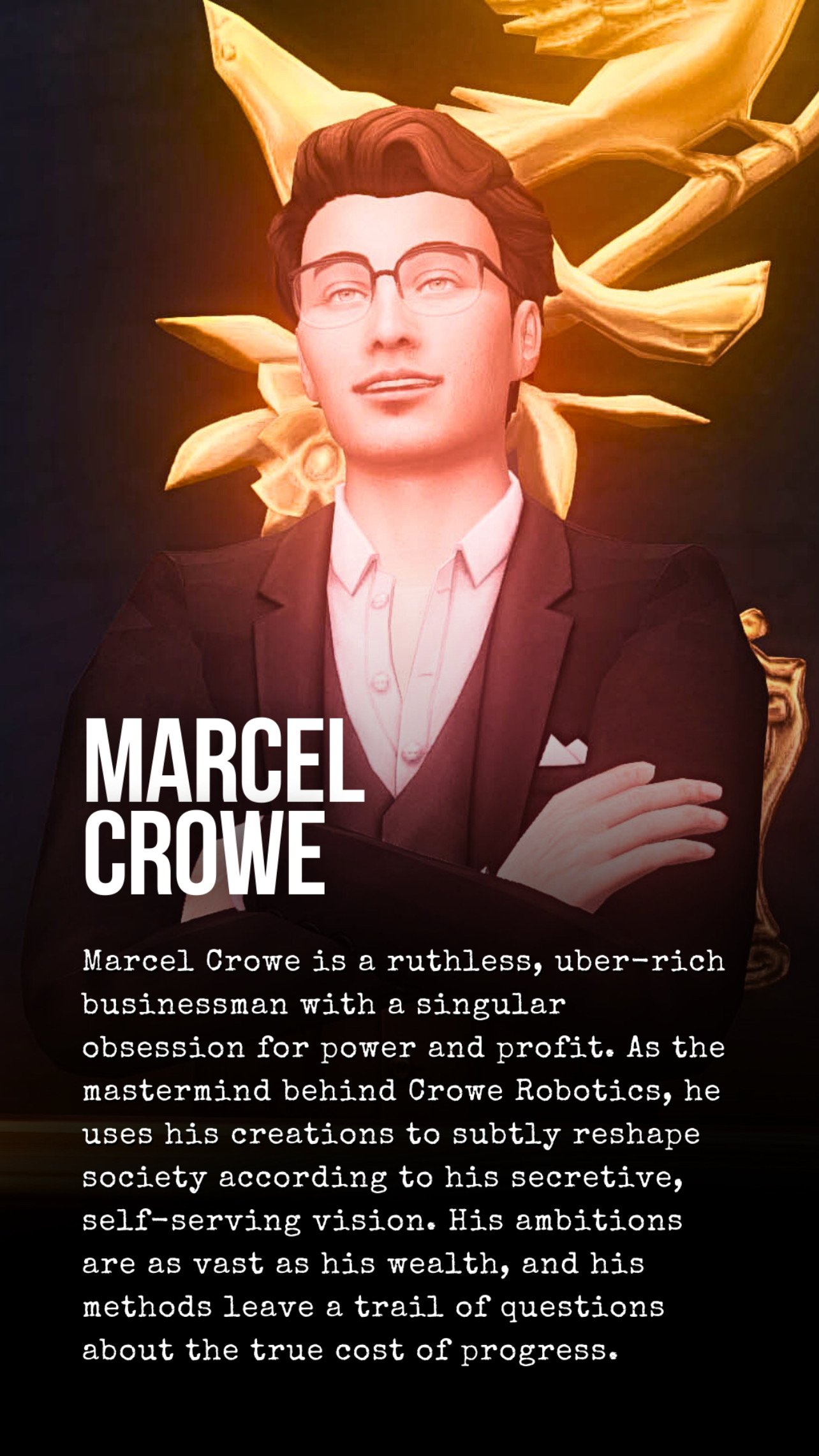 Sims 4 Story Mission Simpopssible Marcel Crowe Cast Card
